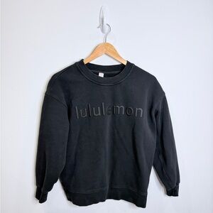 Lululemon Logo'd Black Women's Crew Sweater